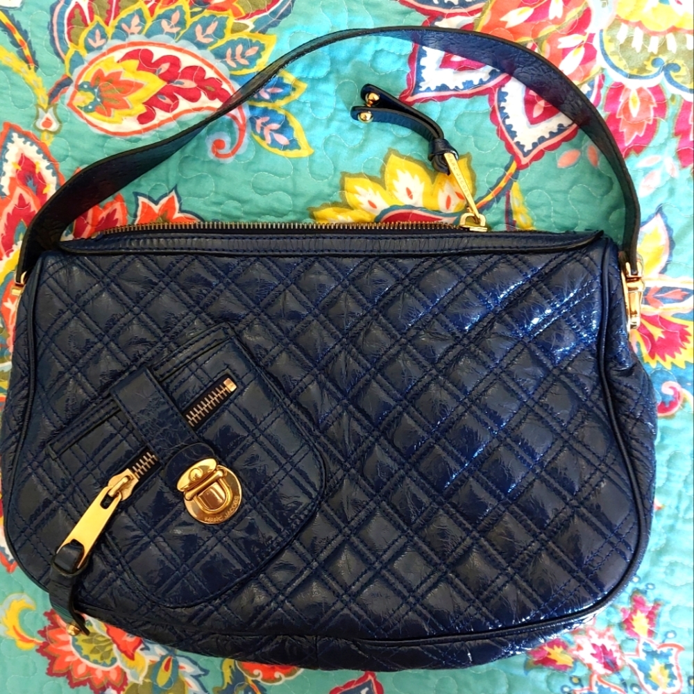 Marc Jacobs Hand Bag / Blue /100% Patent Leather